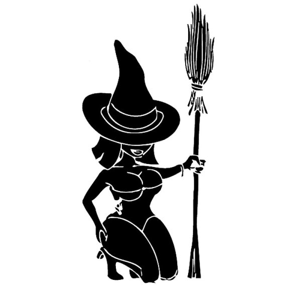 Ведьма трафарет