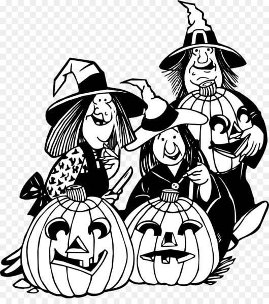 Ведьма черно белая