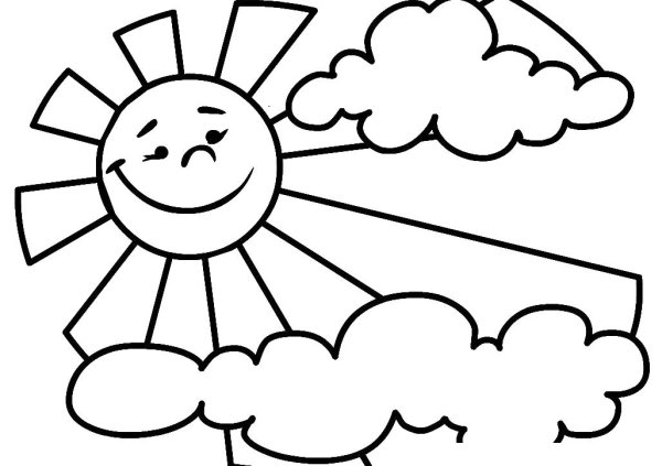 Раскраска. Солнышко