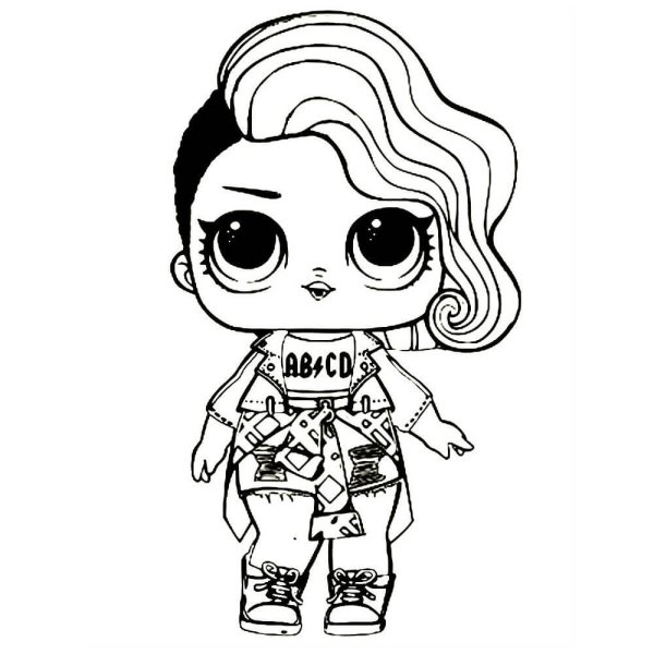 Кукла ЛОЛ Даск раскраска
