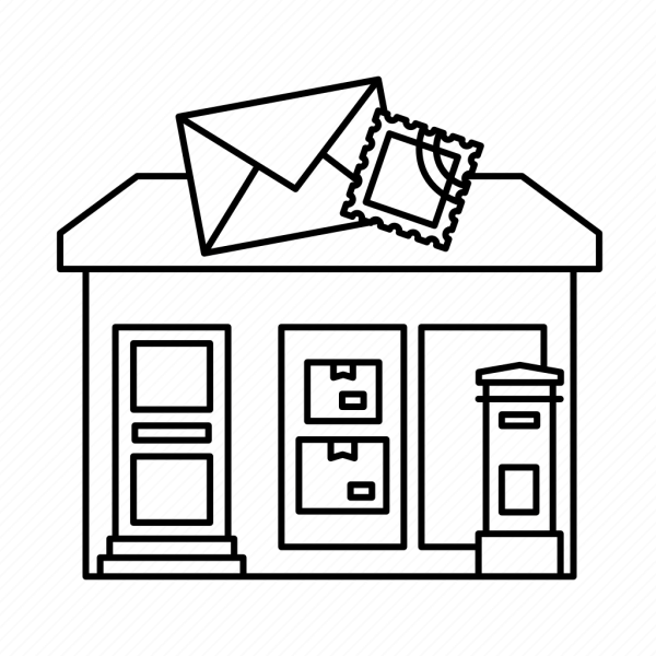 Почта раскраска для детей здание