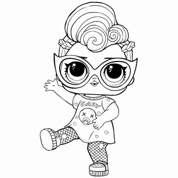 Раскраски lol куклы конфетти поп