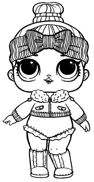 Кукла ЛОЛ черно белая