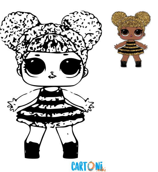 Кукла ЛОЛ Queen Bee раскраска