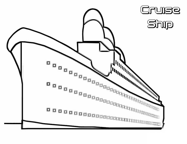 Титаник раскраска вид сбоку