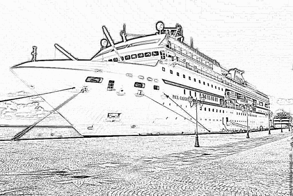 Титаник рисунок сбоку