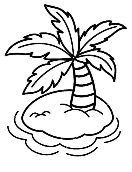 Остров раскраска