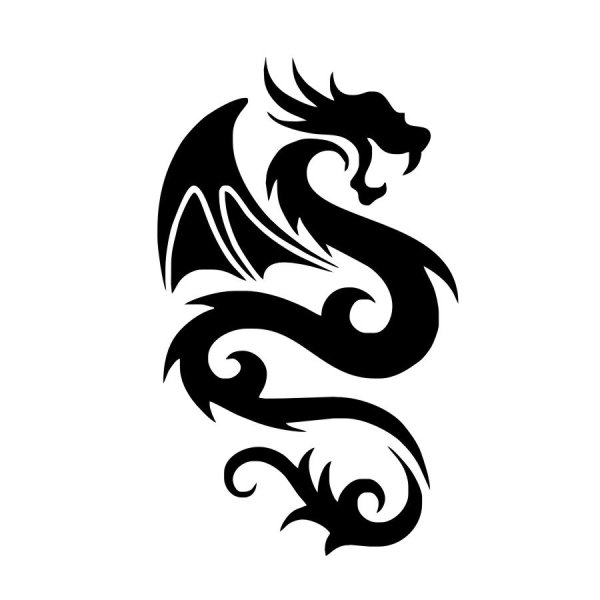 Трафарет дракона