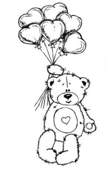 Мишка рисунок для срисовки