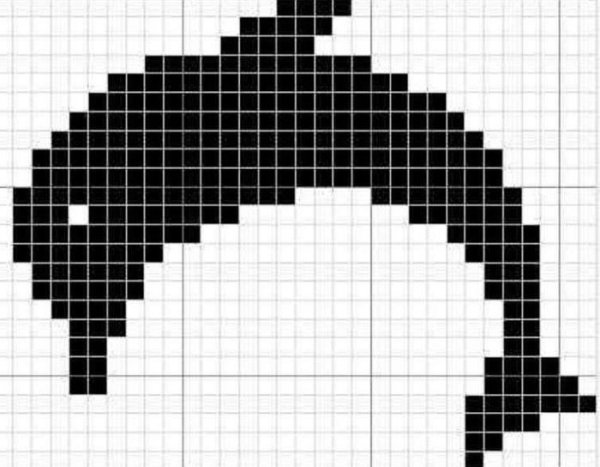 Клеточкам в тетради черно белые