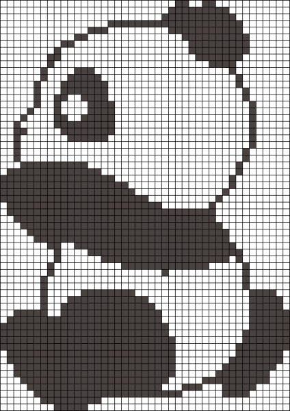 Рисунки по клеточкам черно белые
