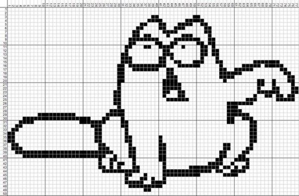 Пиксельные рисунки по клеточкам черно белые