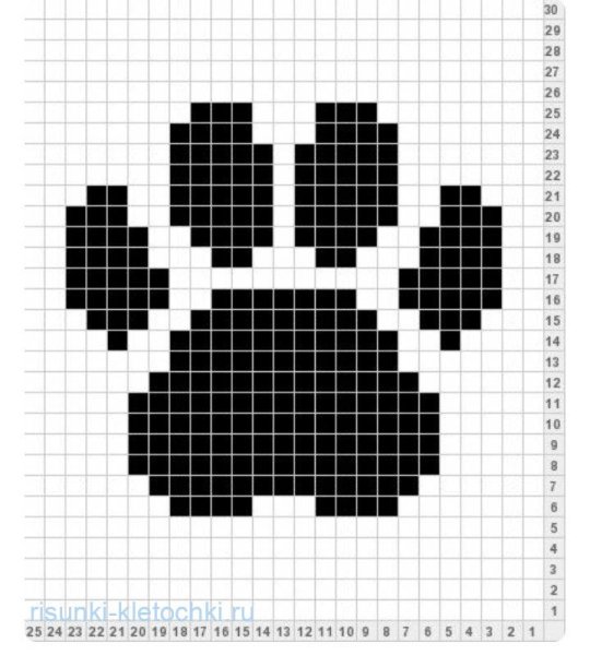 Рисование по клеточкам черно белое