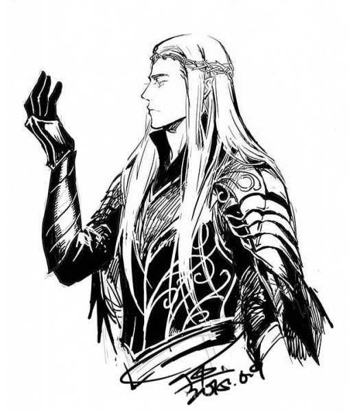 Раскраска Властелин колец Трандуил