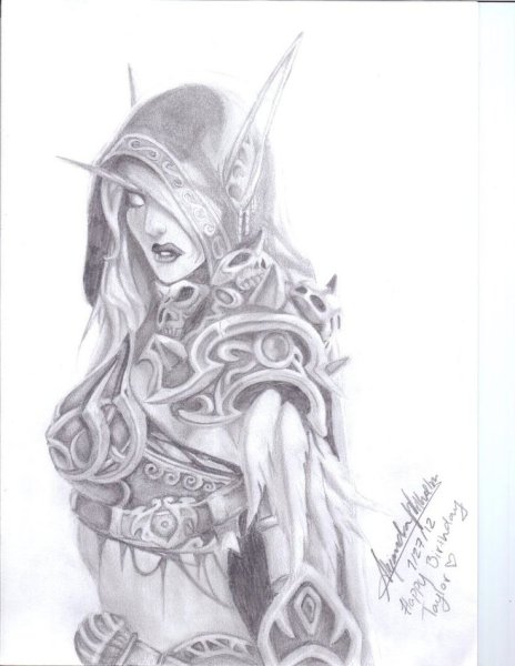 Раскраска эльфийка