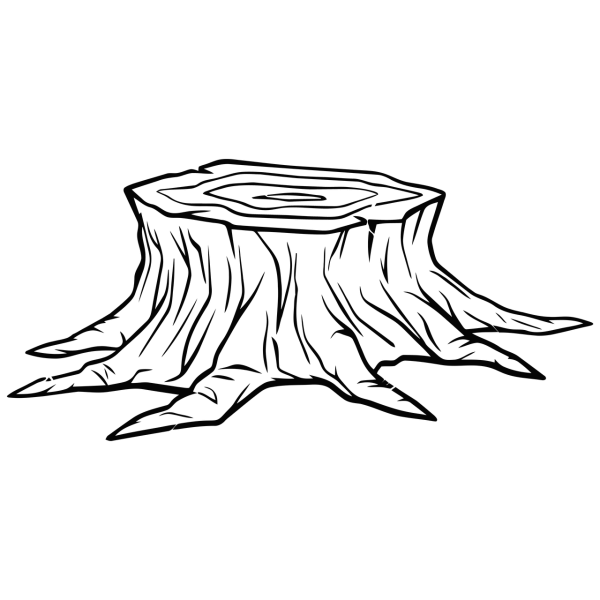 Пенек раскраска для детей