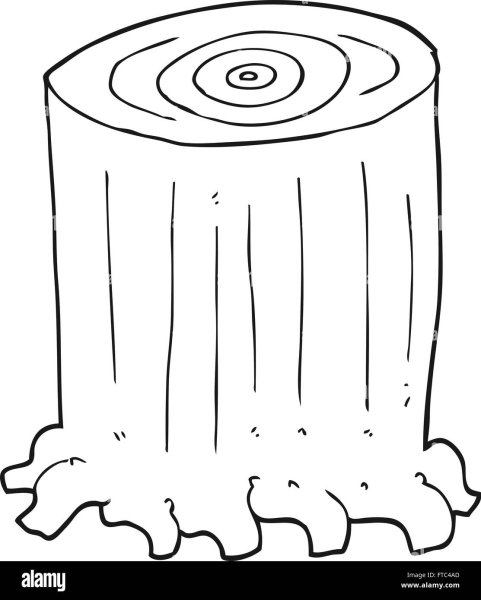 Пенек раскраска для детей