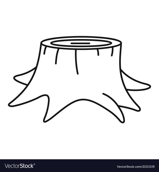 Пень раскраска для детей