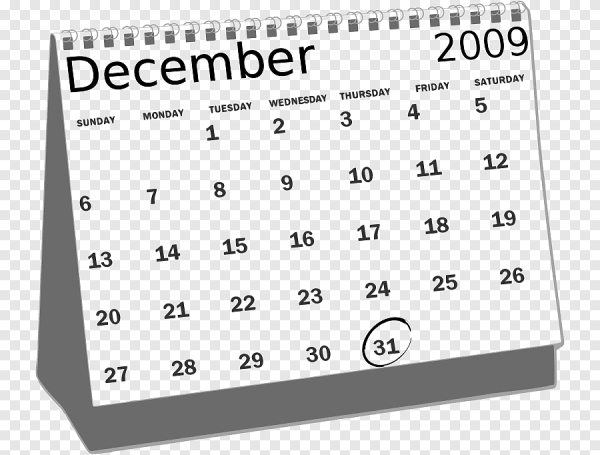 Лист календаря январь