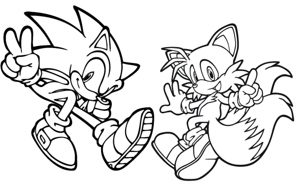 Соник трафарет