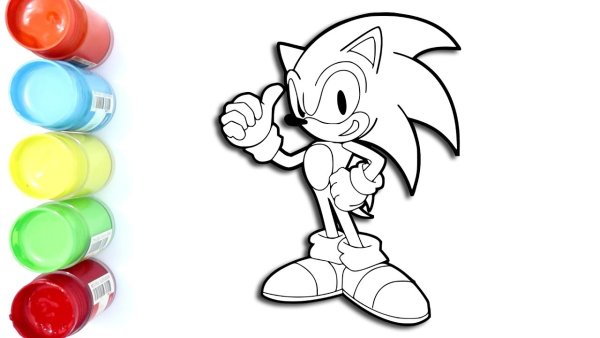 Раскраска Соник Шедоу