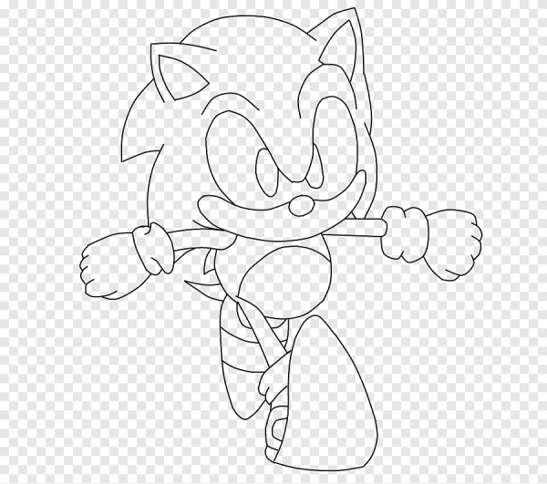 Раскраска Соник маленький