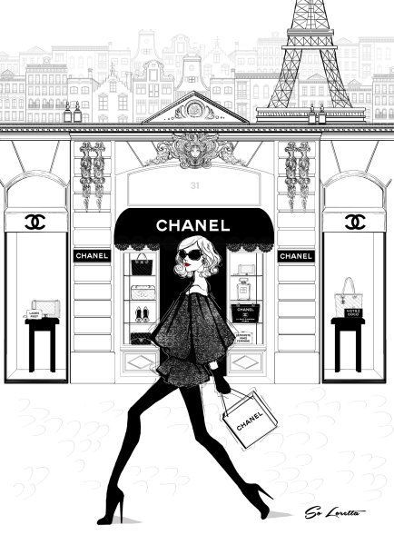 Стиль Шанель в иллюстрациях