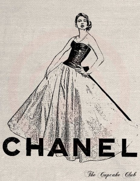 Черно белый декупаж высокая мода