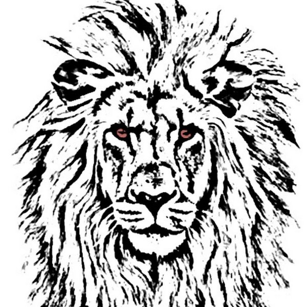 Лев монохром