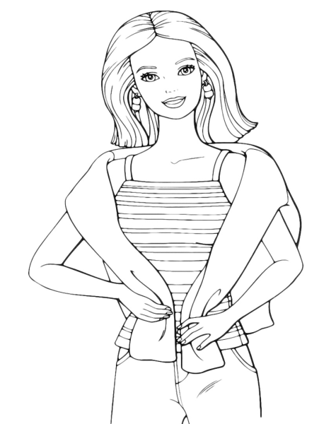 Раскраски для девочек Барби