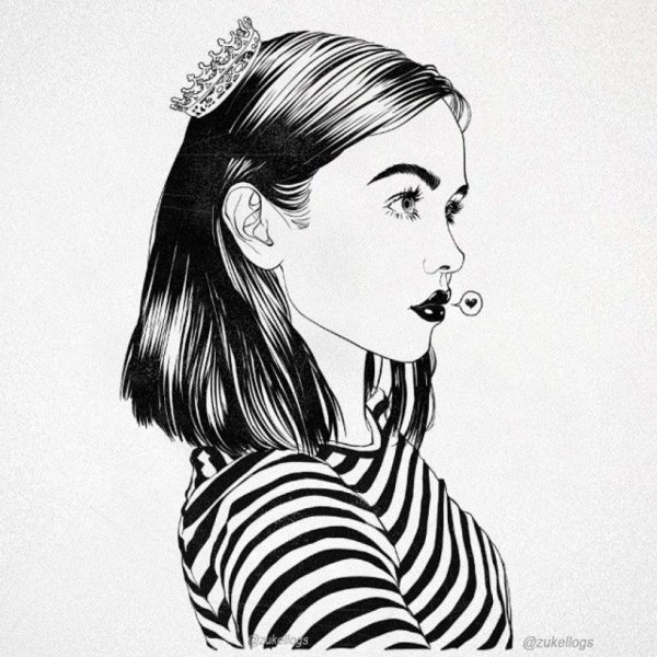 Черно белая Графика человек