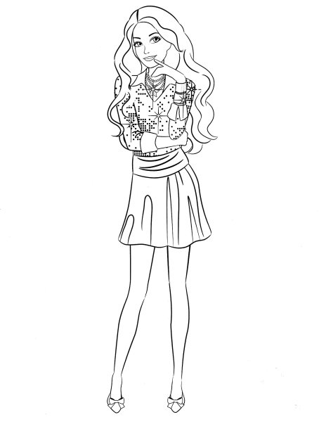 Раскраски для девочек девочки в полный рост
