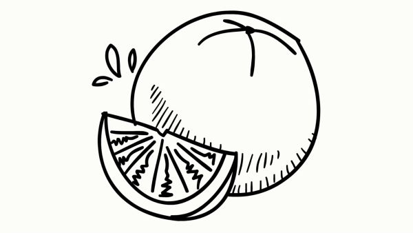 Мандарин раскраска