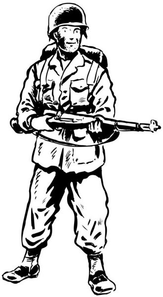 Солдат чёрно белый