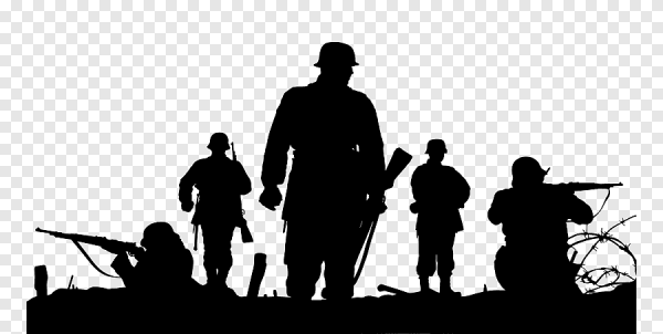 Силуэт военного