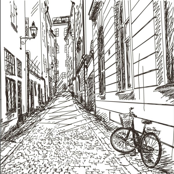 Перспектива улицы рисунок