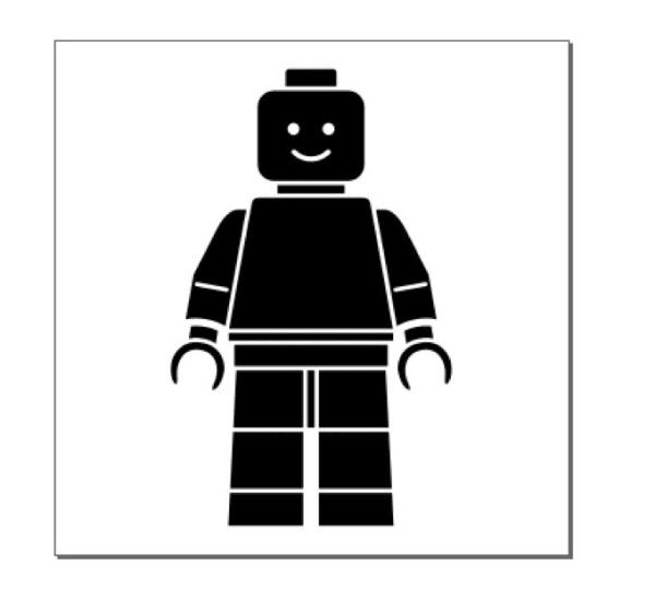 Силуэт лего человечка