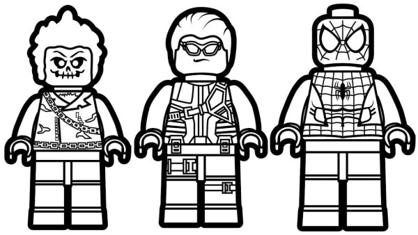 LEGO Spider man раскраска