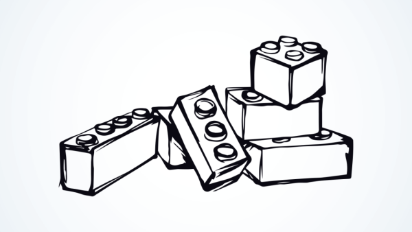 Лего кубики раскраска для детей