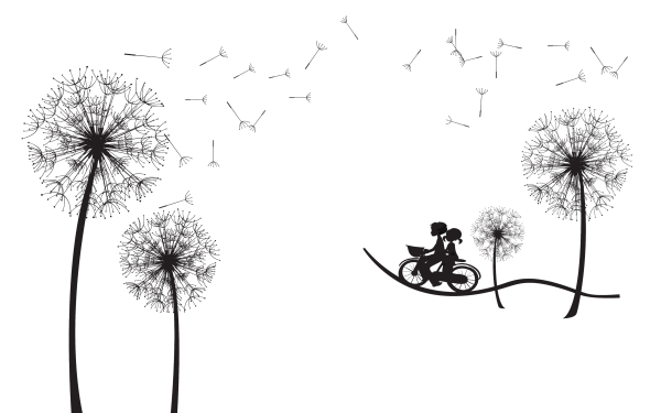 Трафареты для декора одуванчики