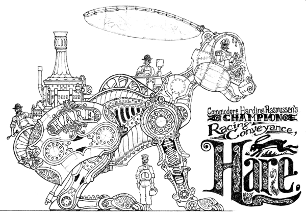 Чертежи в стиле стимпанк