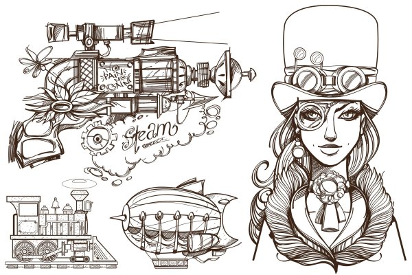 Шляпа стимпанк вектор