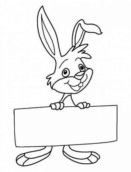 Заяц рисунок чб