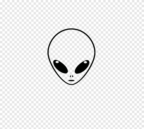 Инопланетянин черно белый