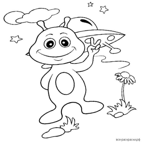 Инопланетянин эскиз Минимализм