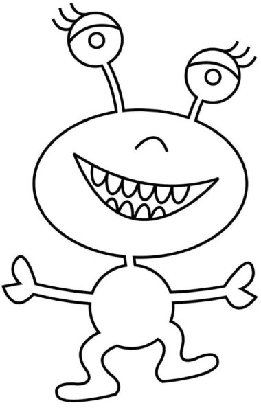 Инопланетянин раскраска