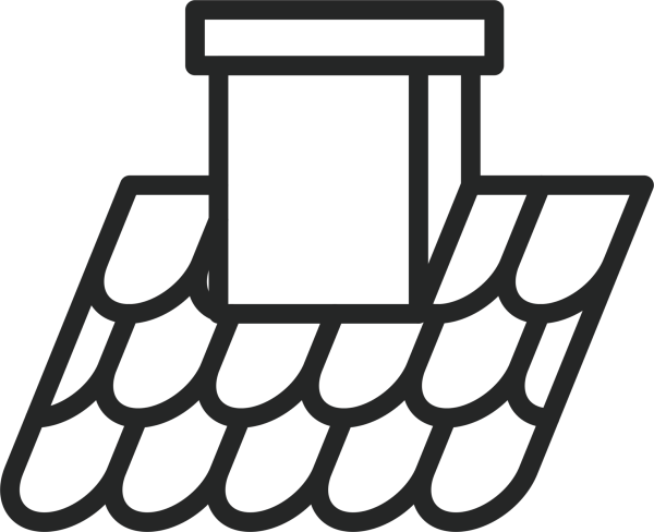 Трафарет черепицы крыши