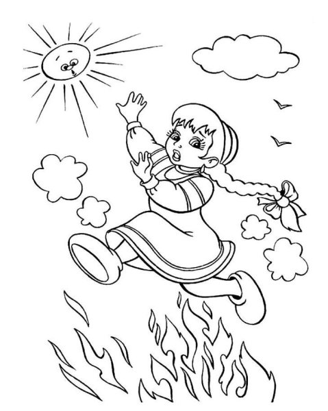 Сказка Снегурочка раскраска для детей