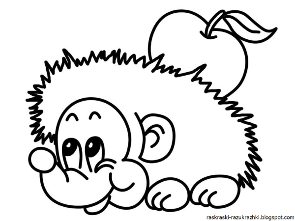 Еж раскраска