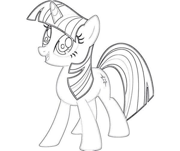 Искорка пони разукрашка